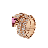SERPENTI RING PINK GOLD DIAMOND PINK DOUBLE ROW