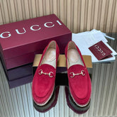 GUCCI 26S LOAFER IN DARK RED SUEDE