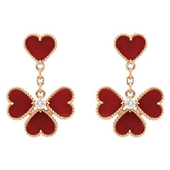 SWEET CLOVER CARNELIAN EARINGS