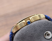 SANTOS DE CARTIE 39MM GOLD CASE LEATHER STRAP