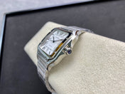 SANTOS DE CARTIE LARGE STEEL CASE WHITE DIAL