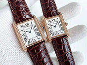 TANK SOLO QUARTZ DIAMOND BEZEL CROCODILE SKIN