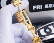 BALLON BLEU 33MM GOLD GREEN DIAL DIAMOND NUMERALS