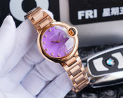 BALLON BLEU 33MM ROSE GOLD PURPLE DIAL