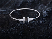 T BRACELET 1.8MM DIAMOND SILVER