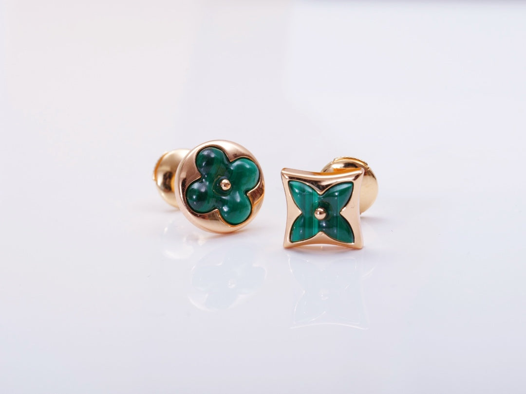COLOR STAR AND SUN PINK GOLD EARRINGS