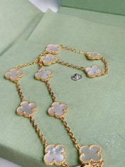 VINTAGE MOP NECKLACE 10 MOTIFS GOLD