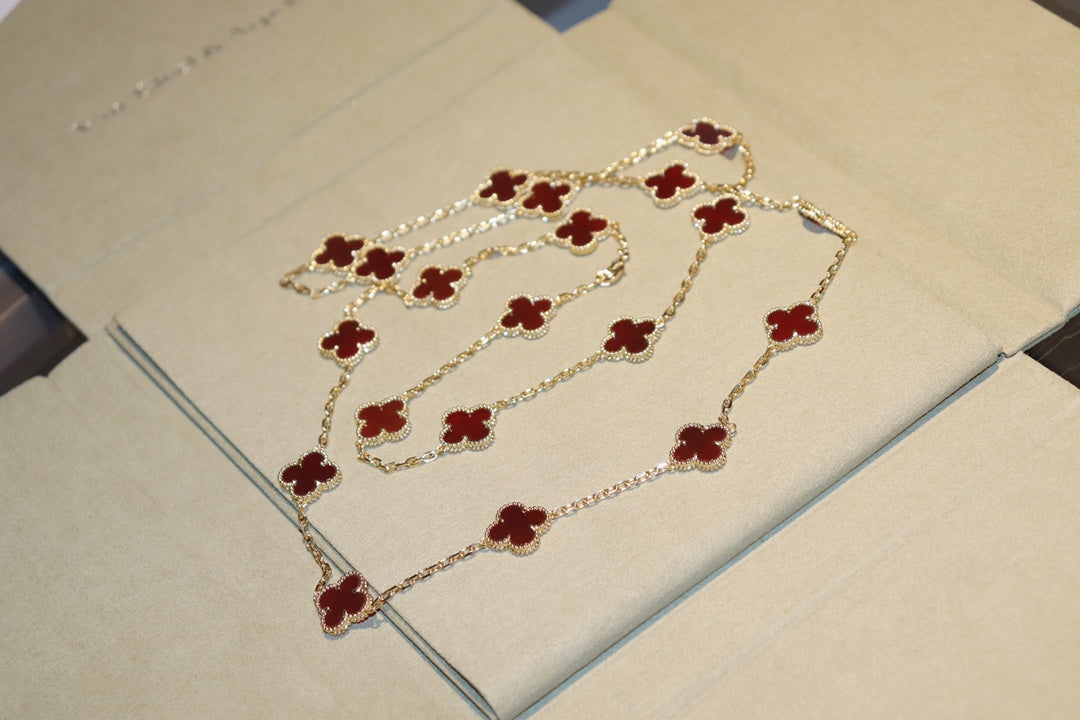 CLOVER 20 MOTIFS CARNELIAN GOLD