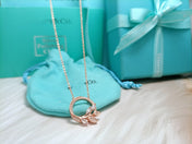 DIAMOND VINE CIRCLE PENDANT PLATINUM NECKLACE