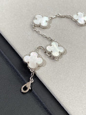 CLOVER SILVER MOP 5 MOTIF BRACELET
