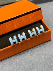 POP H SKY BLUE STUD EARRINGS