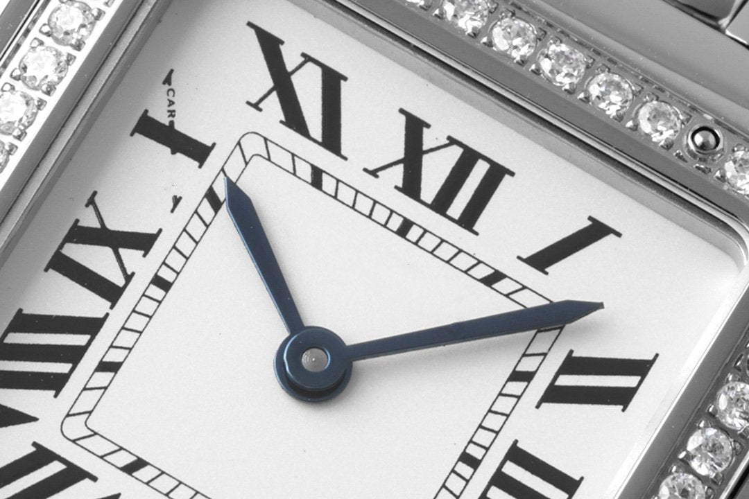 PANTHERE 27MM SILVER CASE DIAMOND BEZEL WHITE DIAL