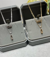 MOVE UNO 2 ROW DIAMOND NECKLACE