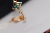 LV STAR AND SUN 4 MOTIF PINK GOLD MALACHITE BRACELET