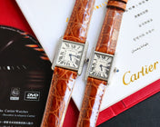 TANK MUST SMALL STEEL DIAMOND BEZEL LEATHER STRAP EWHITE DIAL