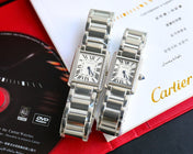 TANK MUST SMALL STEEL DIAMOND BEZEL WHITE DIAL