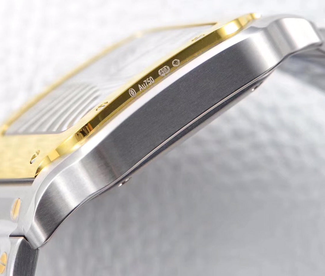SANTOS LADY 35.1MM AUTOMATIC GOLD STEEL