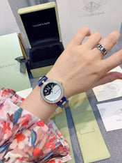 LADY ARPELS WATCHS PINK GOLD DIAMOND PAVED