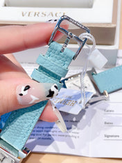 HM HEURE H 26 SILVER WHITE DIAL EPSOM LEATHER