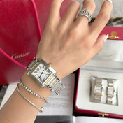 TANK FRANCAISE 28 GOLD STEEL WHITE DIAL