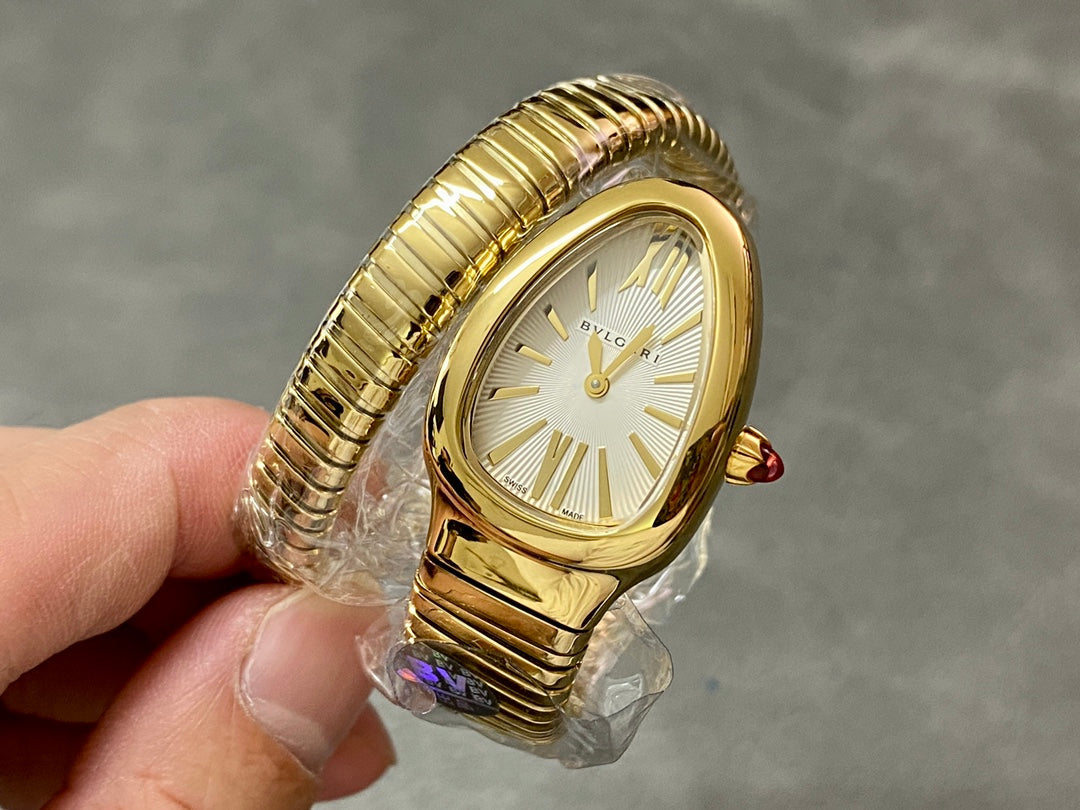 SERPENTI SPIGA GOLD WHITE DIAL