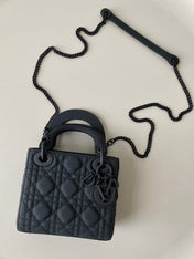 MINI LADY 17 MY ABC ALL BLACK LAMBSKIN