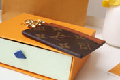 CHARM CARD HOLDER BROWN MONOGRAM CANVAS