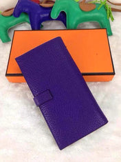 HM BEARN WALLET 17.5 PURPLE TOGO SILVER HARDWARE