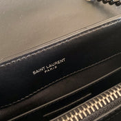 CROSS BODY 25 BLACK CALFSKIN BAG