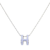 LILAC PURPLE MINI H VIOLET NECKLACE