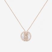 CHANCE INFINIE LUCKY MEDALS PINK GOLD NECKLACE