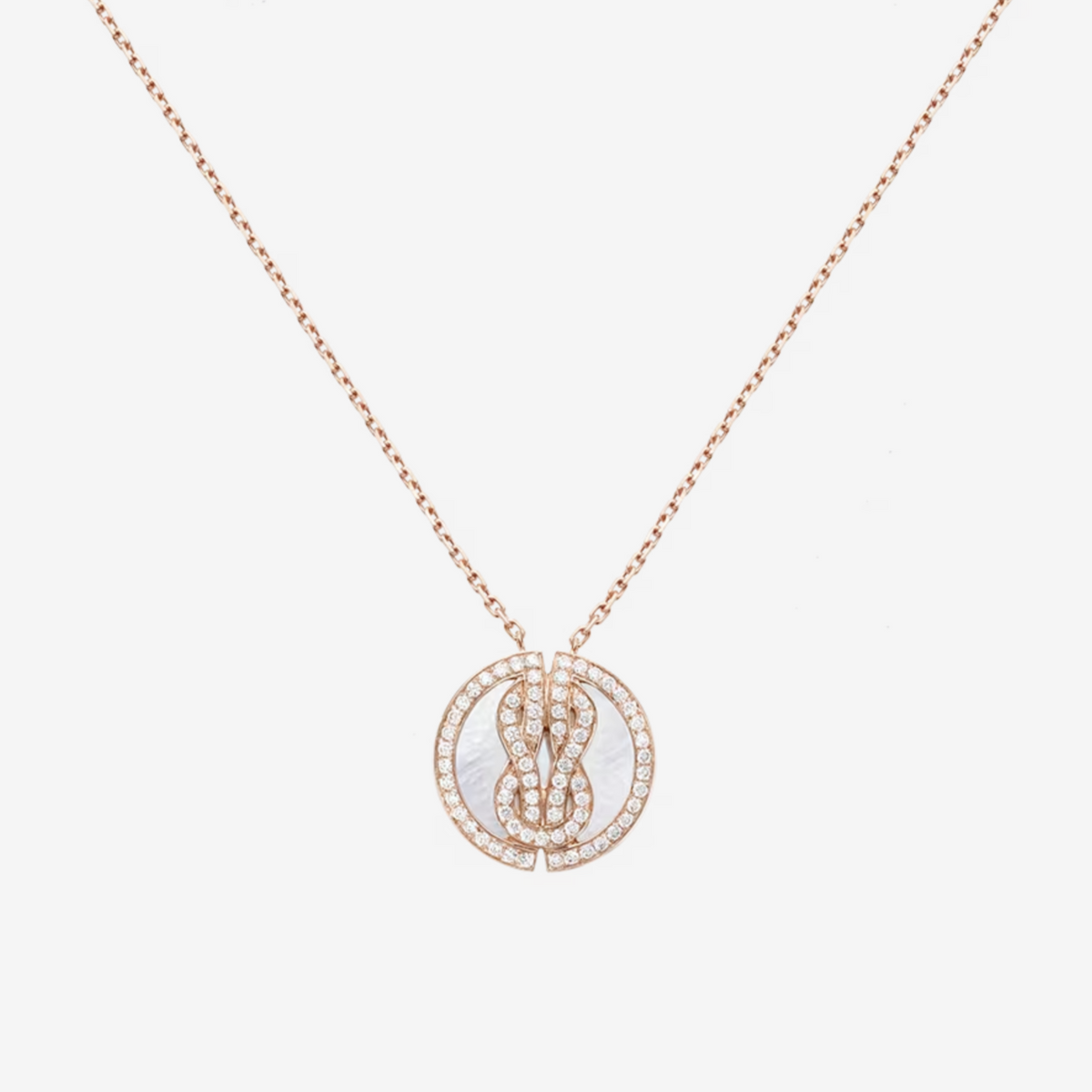 CHANCE INFINIE LUCKY MEDALS PINK GOLD NECKLACE