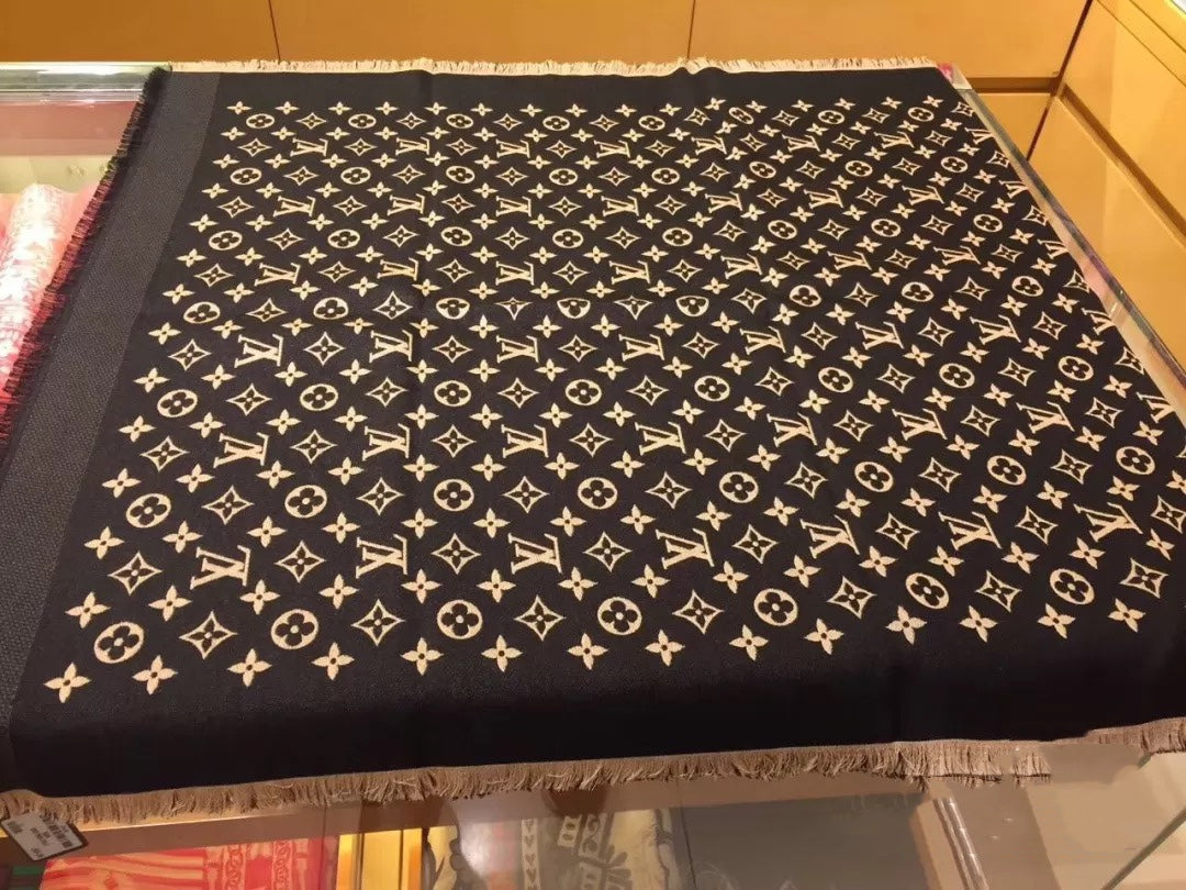 LV SCARF 200 CM IN WOOL MIX SILK 737209