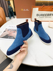 LP CHARMS ANKLE BOOTS LAPIS CASHMERE FABRIC