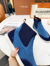 LP CHARMS ANKLE BOOTS LAPIS CASHMERE FABRIC