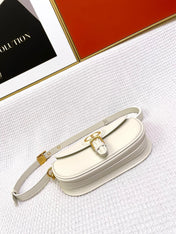 MINI BOBBY EAST-WEST 20 BAG IN WHITE CALFSKIN