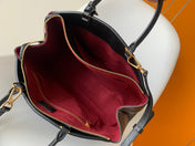 PETIT PALAIS PM MEDIUM SHOULDER BAG 29 IN BLACK EMBOSSED COWHIDE GOLD-TONE HARDWARE