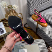 PUNCH PINK PADLOCK 105 LEATHER SANDALS