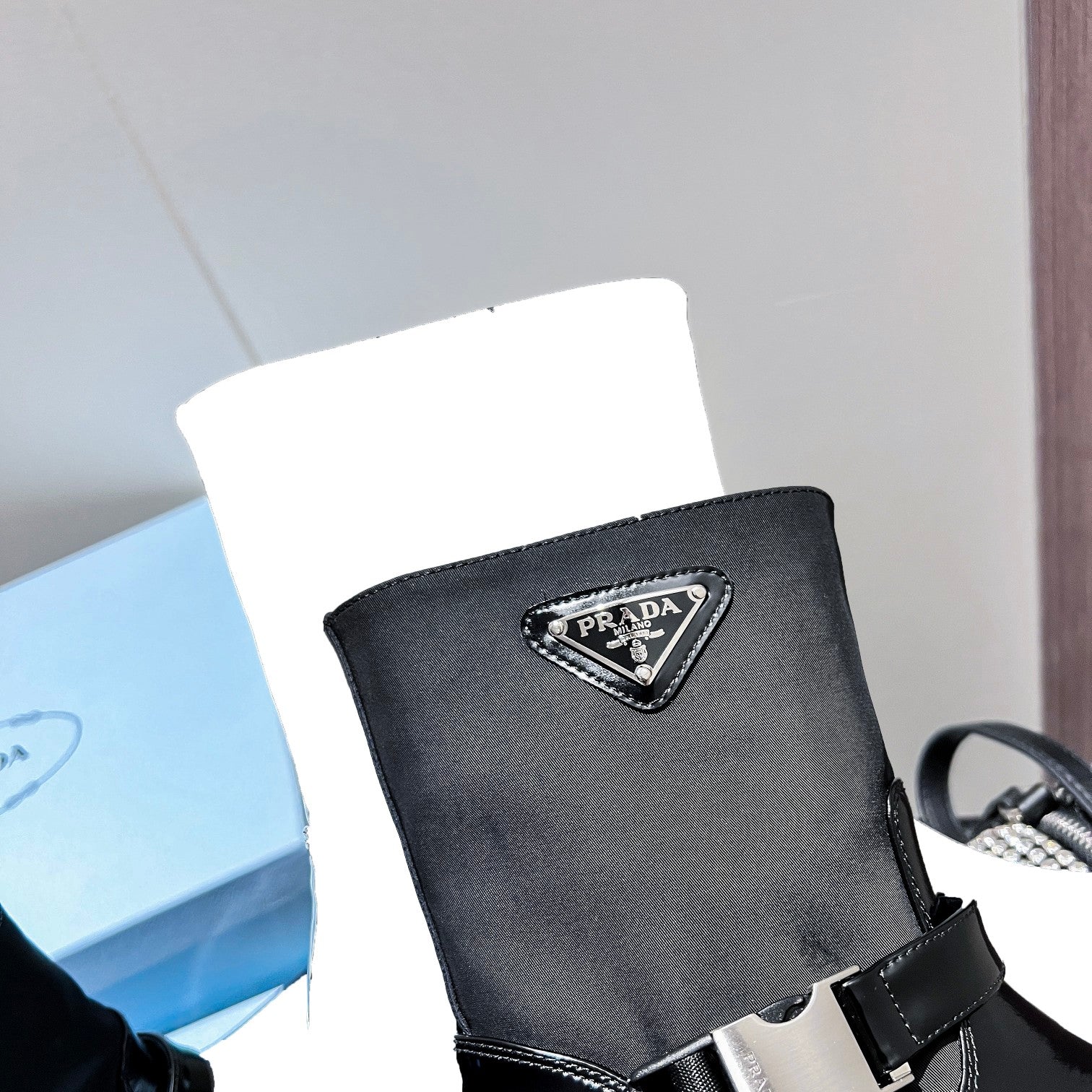 ANKLE BOOTS WITH STRAP IN BLACK CALFSKIN