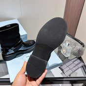 ANKLE BOOTS WITH STRAP IN BLACK CALFSKIN