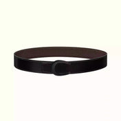 HM LUCK BELT BUCKLE & REVERSIBLE CHOCOLATE BROWN AND BLACK LEATHER STRAP 38MM