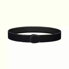 LUCK BELT BUCKLE & REVERSIBLE BLACK LEATHER STRAP 38MM BLACK HARDWARE