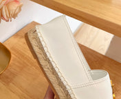 SL YVES LOGO SLIP ON WHITE CALFSKIN