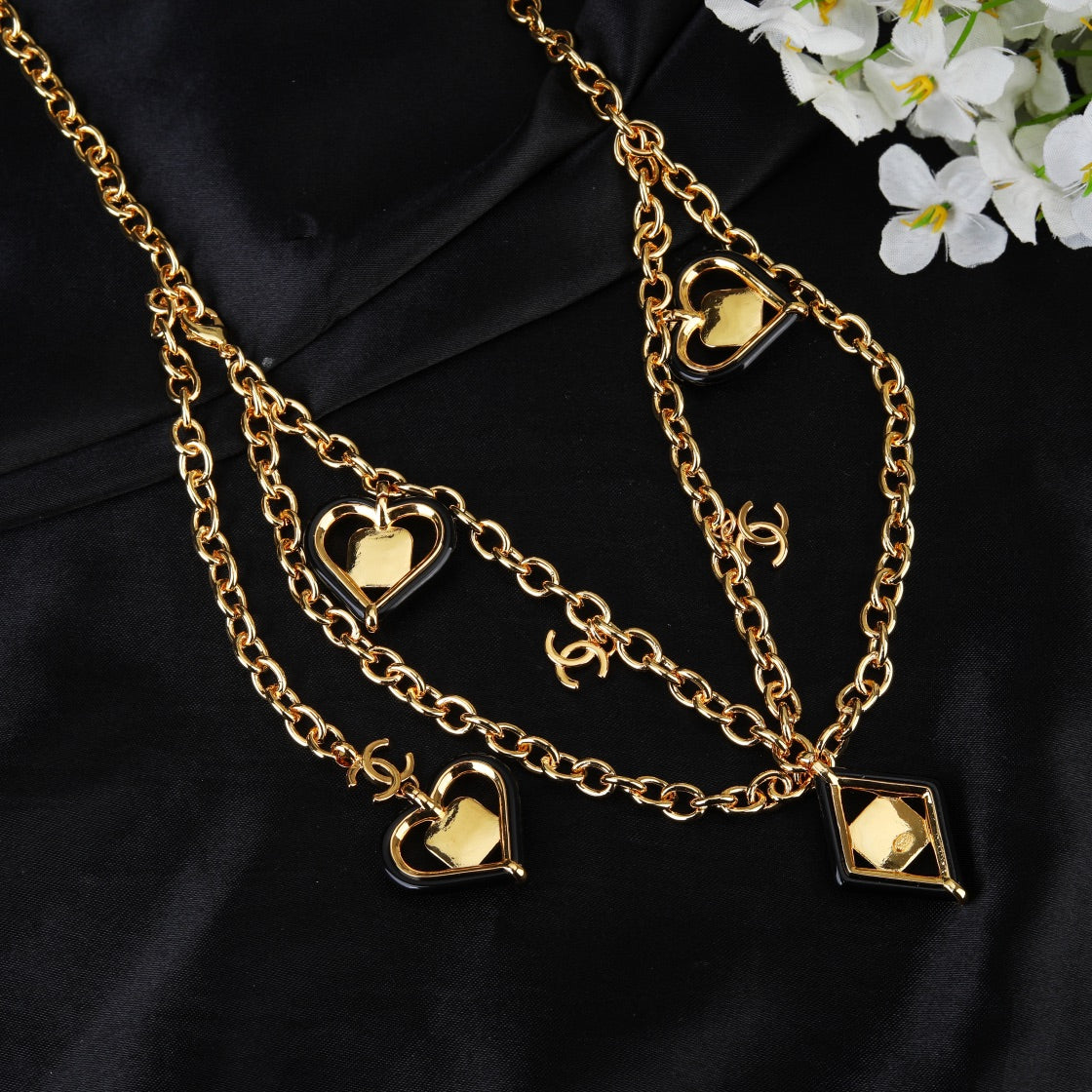 CHANEL 25S CHAIN BELT IN GOLD METALLIC STONE-EMBELLISHED 612631