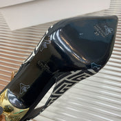 BALMAIN 25S SLINGBACK SHOES 95MM IN BLACK CALFSKIN