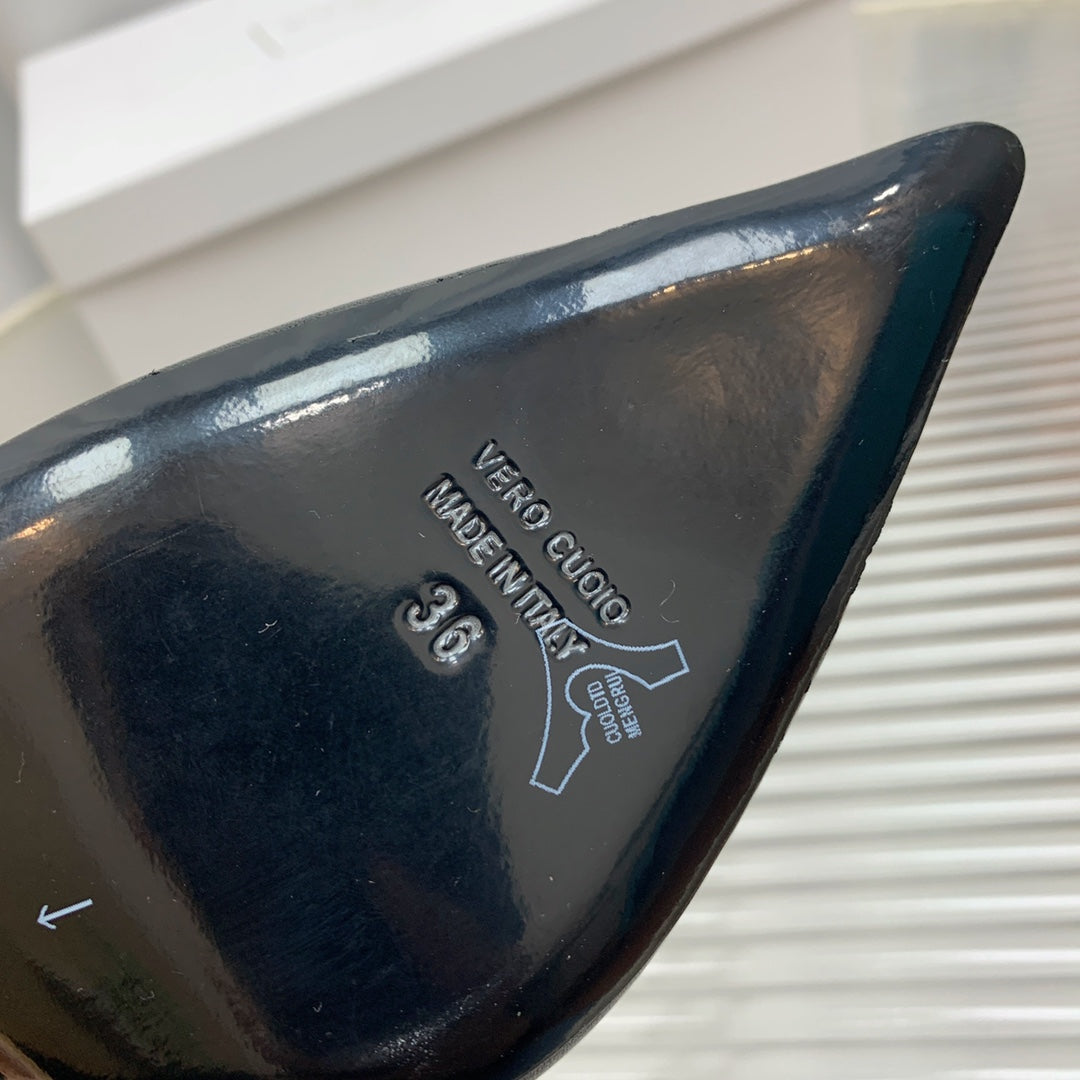 BALMAIN 25S SLINGBACK SHOES 95MM IN BLACK FULL CALFSKIN