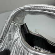 MINI HOBO 17 BAG IN SILVER SHEEPSKIN