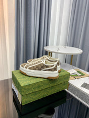 GG SNEAKER FLATFORM LIGHT BROWN CANVAS