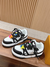 LV Trainer Maxi Sneaker White Mix Black Calfskin