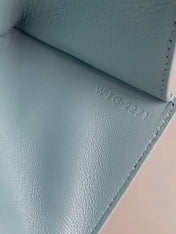 TRIOMPHE 9 WALLET TWO-IN-ONE GLACIER BLUE CALFSKIN